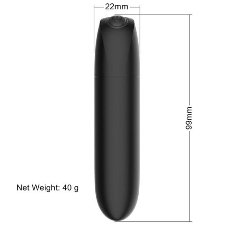 Stymulator-Rechargeable Powerful Bullet Vibrator USB 20 Functions - Shine Black