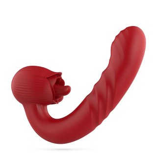 Wibrator różany Crushious Osiria z funkcją thrusting, silikonowy, 10 trybów