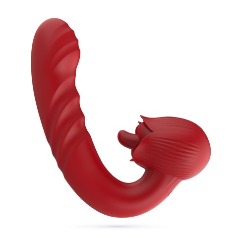 Wibrator różany Crushious Osiria z funkcją thrusting, silikonowy, 10 trybów