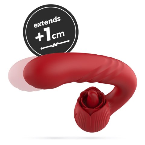Wibrator różany Crushious Osiria z funkcją thrusting, silikonowy, 10 trybów