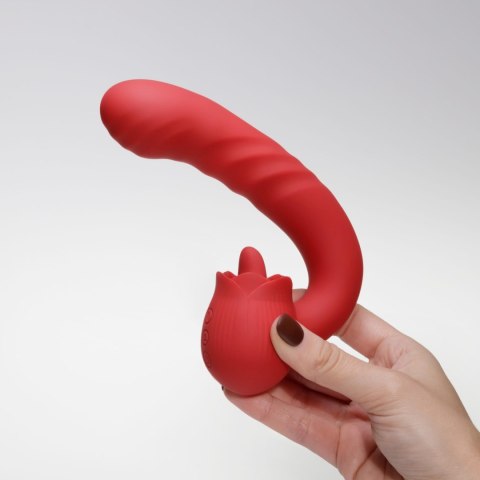 Wibrator różany Crushious Osiria z funkcją thrusting, silikonowy, 10 trybów
