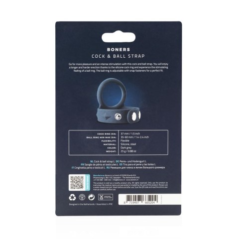 Pierścień na jądra i penis Boners Cock & Ball Strap L
