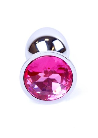 Plug analny z diamentem Jawellery Silver Plug różowy