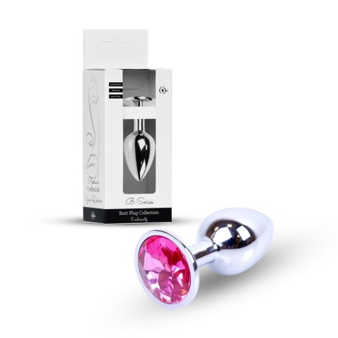 Plug analny z diamentem Jawellery Silver Plug różowy