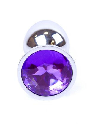 Plug analny z diamentem Jawellery Silver Plug fioletowy
