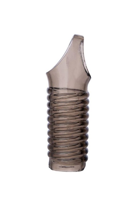 ToyFa XLover, Penis sleeve, for enlargement, TPE, transparent black, 11 cm