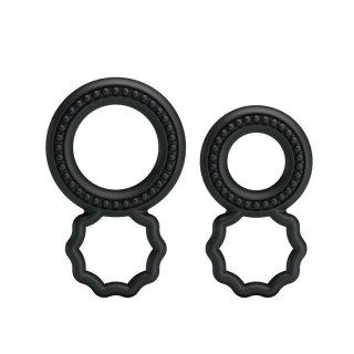 Zestaw pierścień uciskowych, Czarne BAILE- COCK RINGS