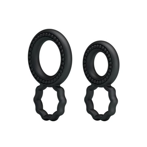 Zestaw pierścień uciskowych, Czarne BAILE- COCK RINGS