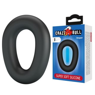 Pierścień erekcyjny na penisa - Vesper - Czarny, Silikonowy - Crazy Bull