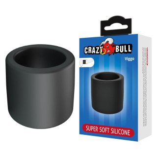 Pierścień erekcyjny na penisa - Viggo - Czarny, Silikonowy - Crazy Bull