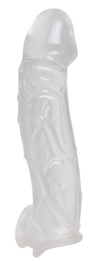 Nakładka na penisa Crystal Skin Penis Sleeve with extension and ball ring