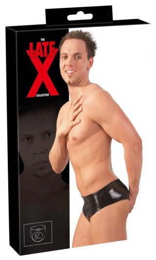Lateksowe męskie slipy z dildo analnym Latex Herren Slip M/L