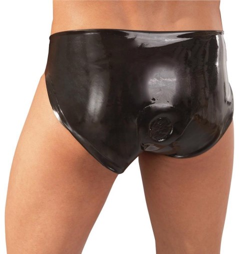 Lateksowe męskie slipy z dildo analnym Latex Herren Slip M/L