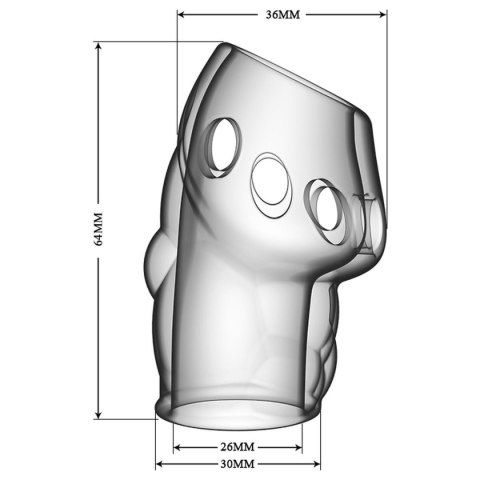 Nakładka na penis z wypustkami Oskar Penis Thicker