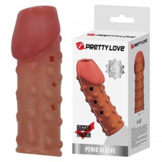 Nakładka na Penisa Żelowy Penis Sleeve Pretty Love Wodoodporny