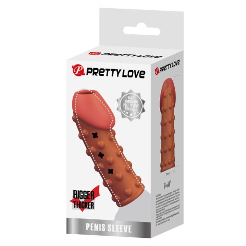 Nakładka na Penisa Żelowy Penis Sleeve Pretty Love Wodoodporny