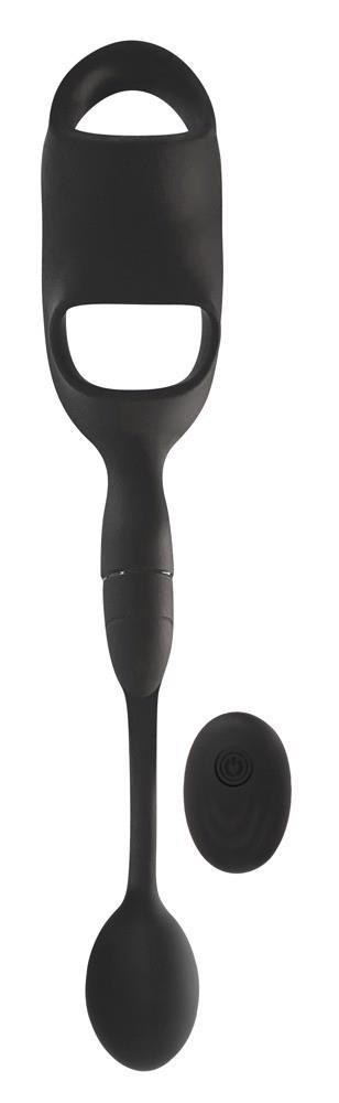 Pierścienie z korkiem analnym Cock Ring With RC Butt Plug