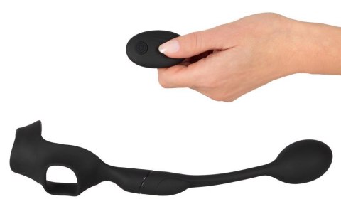 Pierścienie z korkiem analnym Cock Ring With RC Butt Plug