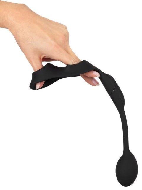Pierścienie z korkiem analnym Cock Ring With RC Butt Plug