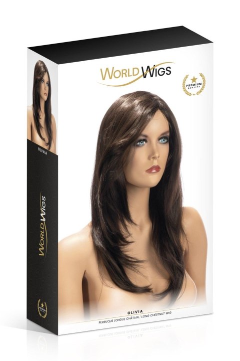 Peruka brązowa World Wigs - Olivia