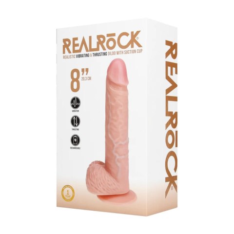 Wibrujący model z jądrami 20,5 cm przyssawka Flesh