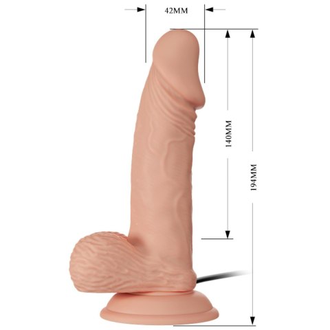 ANATOMICZNY WIBRATOR 19 CM STEROWANY PILOTEM REALISTYCZNY W DOTYKU