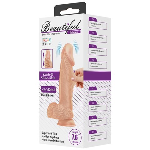 ANATOMICZNY WIBRATOR 19 CM STEROWANY PILOTEM REALISTYCZNY W DOTYKU