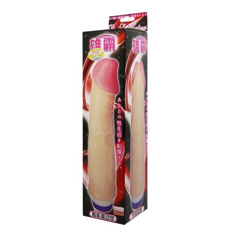 Wibrator Damski ELASTYCZNY z Dużą Główką Żylasty BEZPIECZNY Silikon