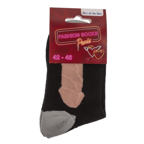 Skarpetki Penis Czarne - Sprzęt Tak Długi, Że Kończy Się w Skarpecie