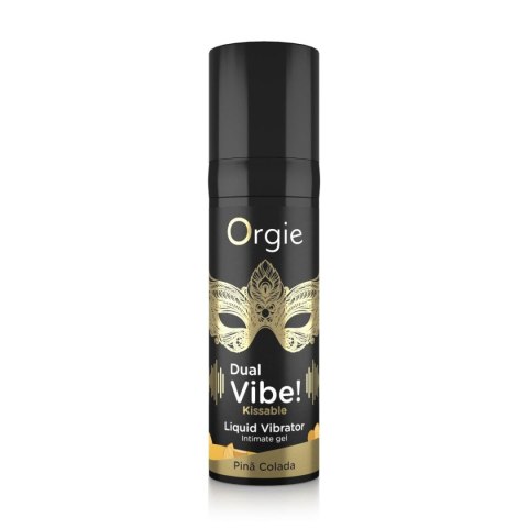 ORGIE_Dual Vibe! Kissable Liquid Vibrator smakowy żel Pina Colada 15ml