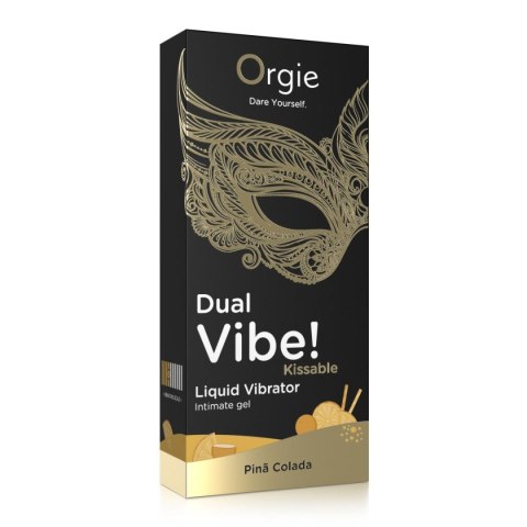 ORGIE_Dual Vibe! Kissable Liquid Vibrator smakowy żel Pina Colada 15ml